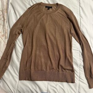Banana Republic Shimmery Tan Knit Pullover